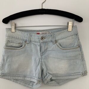 Levi’s Striped Stretch Jean Shorts